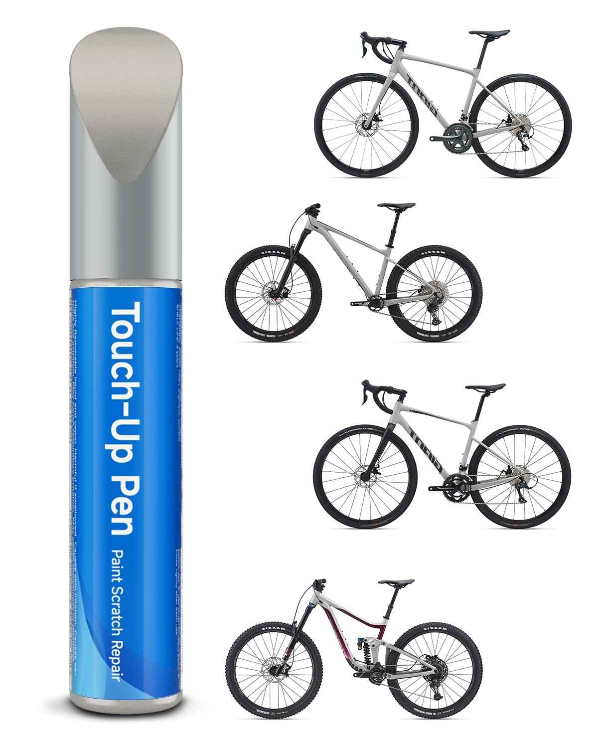 Tinta de Retoque para Bicicleta Giant - Cor #D0D0D0 Brilhante - Reparo de Arranhões e Lascas