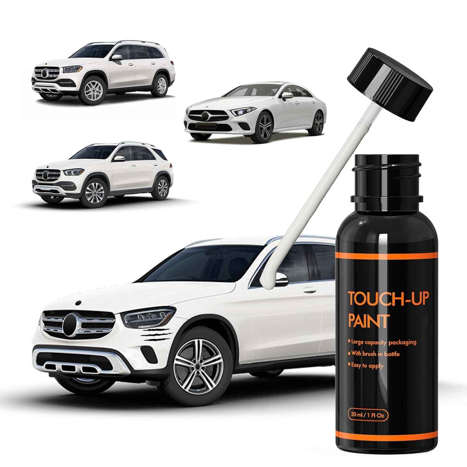 Tinta de Retoque Branca Diamante 799 para Mercedes-Benz - Kit de Reparo de Arranhões DIY