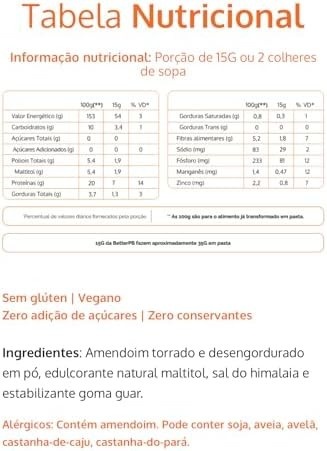 Pasta de Amendoim em Pó Sabor Tradicional 450g