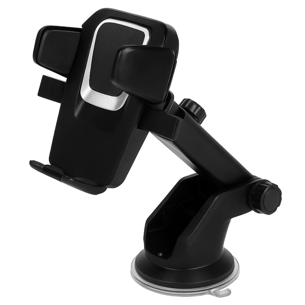 Suporte de Celular para Carro com Ventosa Reforçada e Trava Automática - Fixação Segura no Painel ou Vidro