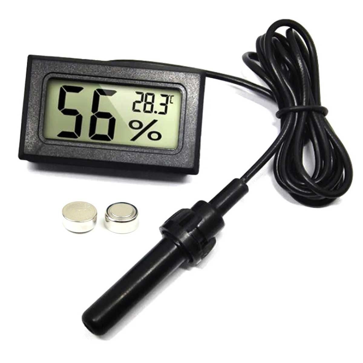 Mini Higrômetro Digital com Sonda - Monitoramento de Temperatura e Umidade para Chocadeira
