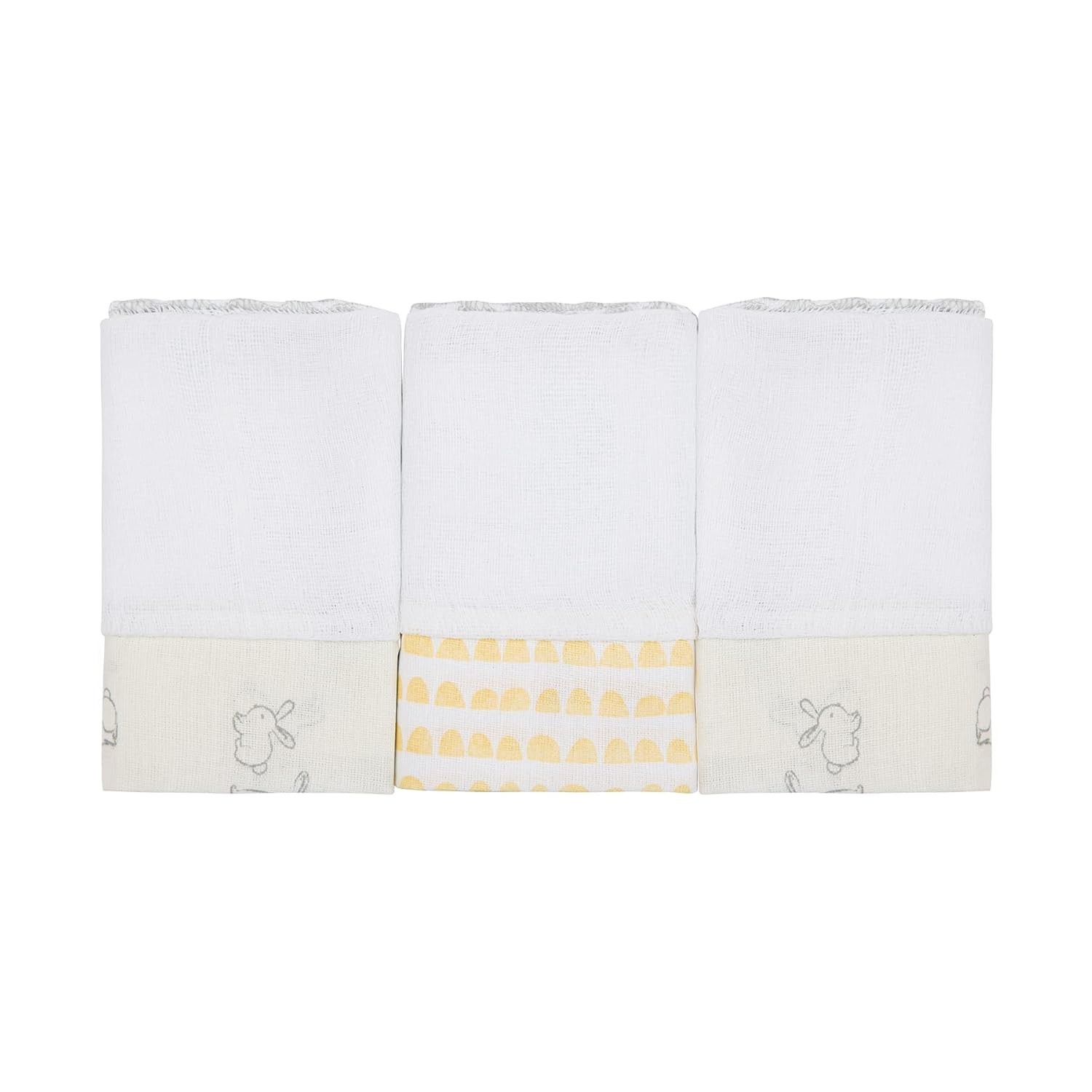 Paninho de Boca Papi Compose com Faixa | 34cm x 32cm | 3 Unidades em Algodão 100%