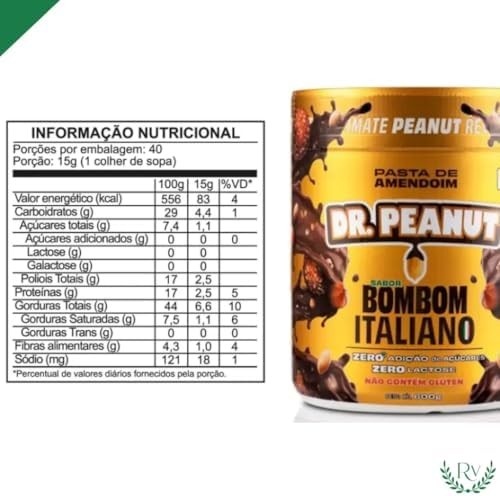 Kit 3x Pasta de Amendoim 600g Whey Protein - Dr Peanut AVELA+BOMBOM ITALIANO+BUENISSIMO