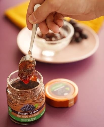GELÉIA DE UVA SAUDÁVEL VEGANA ZERO AÇÚCAR 100% FRUTA PURO & LEVE