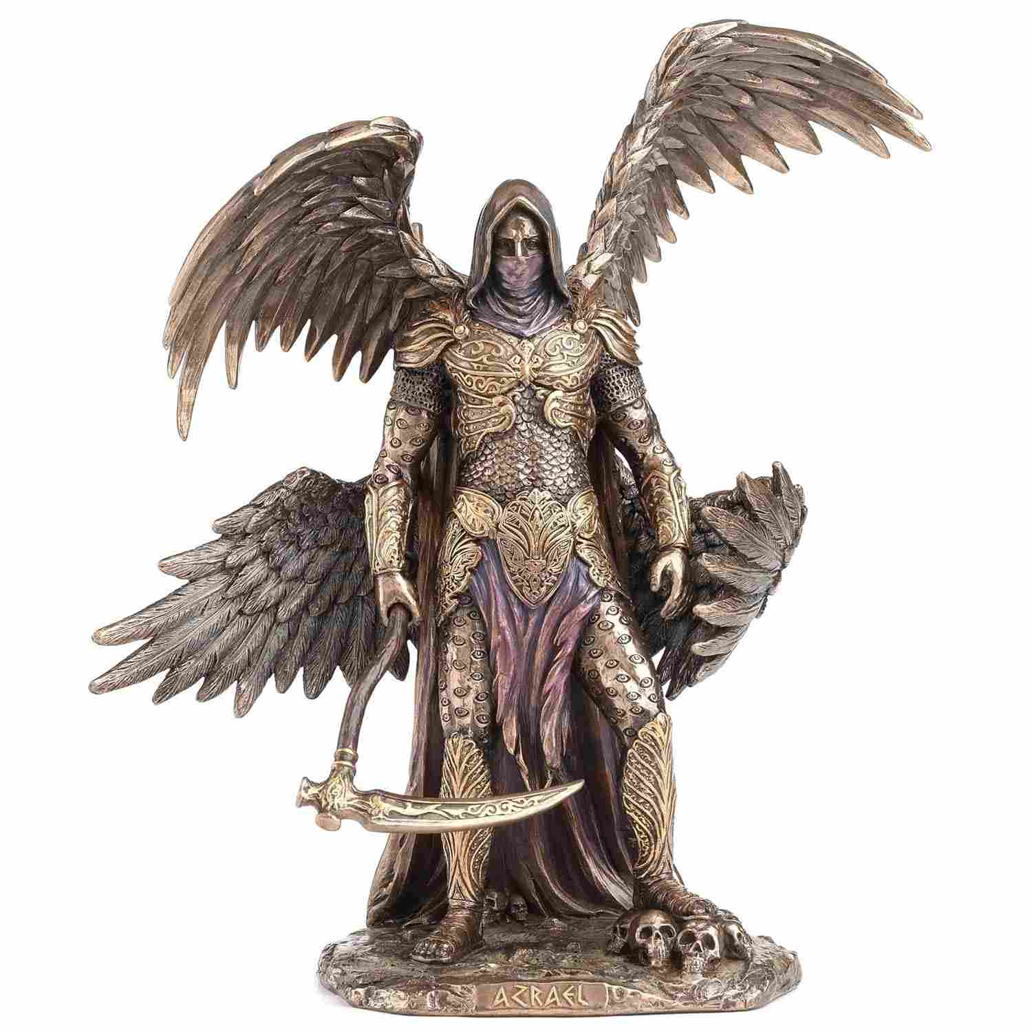 Escultura Azrael The Archangel of Death em Resina com Acabamento Bronze - 25,5 cm