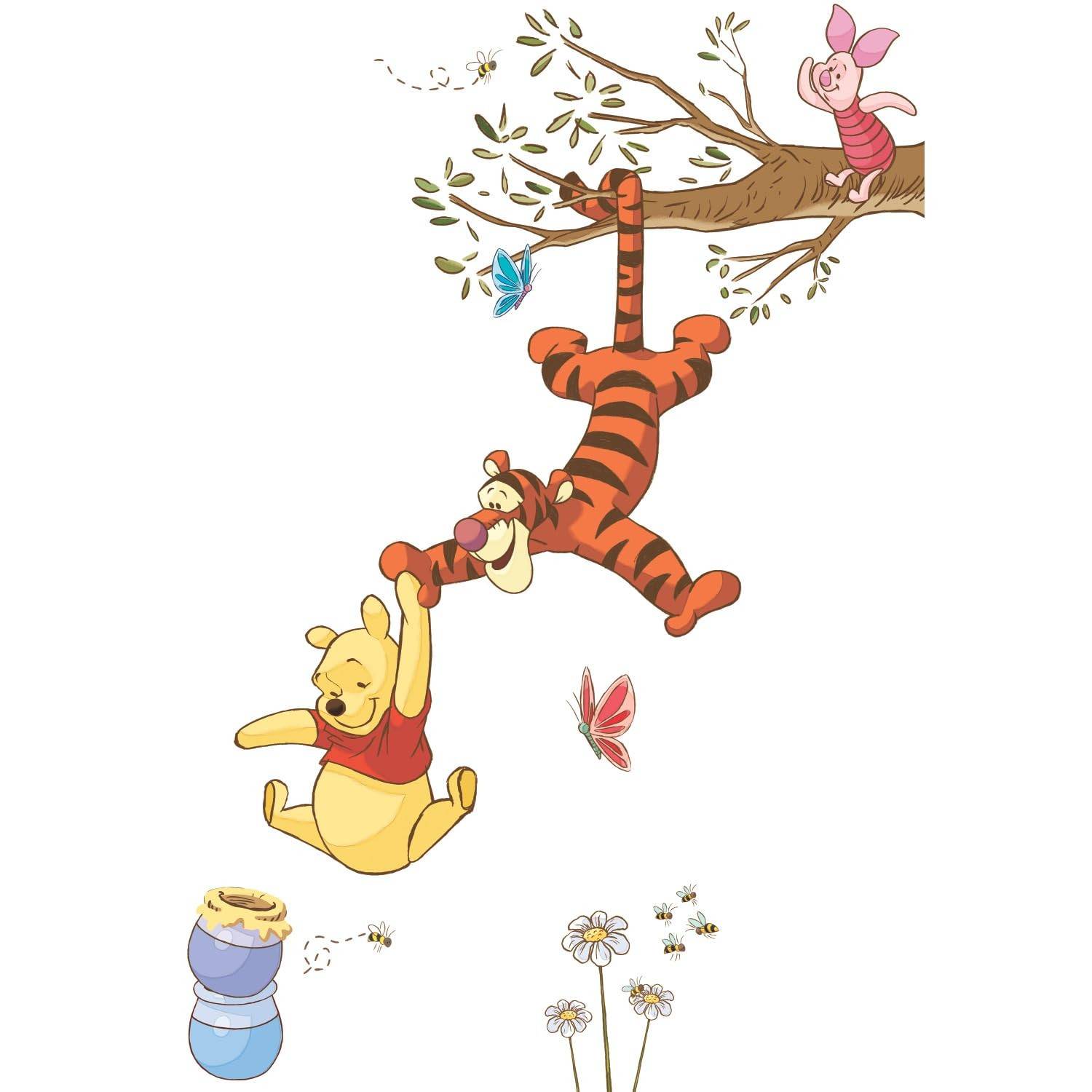 Decalques de Parede Disney Ursinho Pooh - Adesivos Removíveis para Quarto Infantil