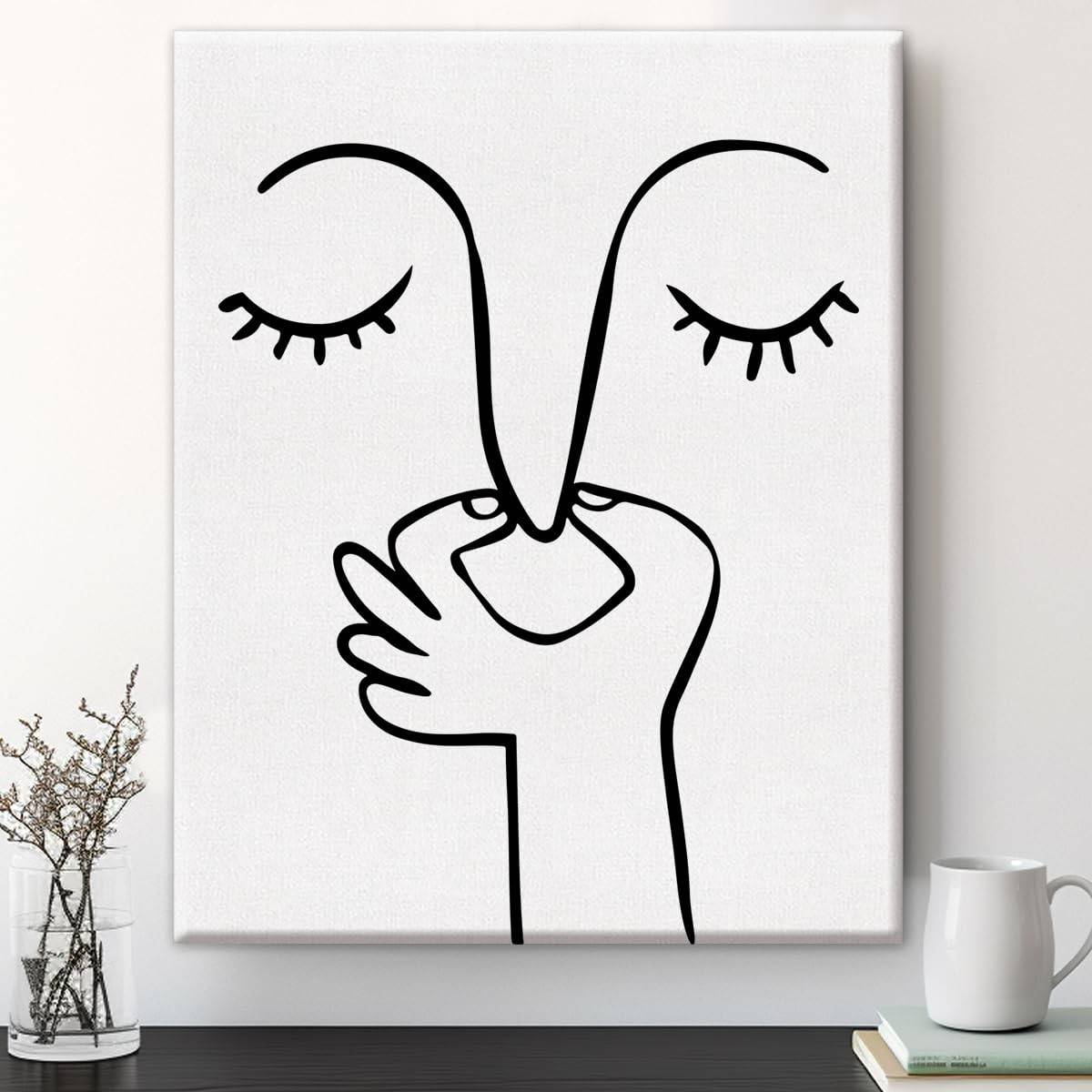 Arte de Parede de Banheiro Engraçada 20x25cm - Decoração com Humor Preto e Branco