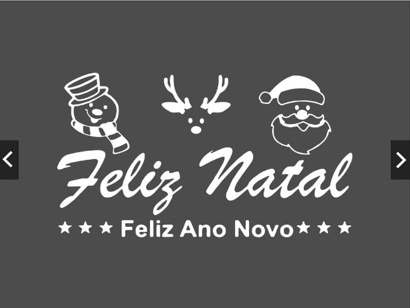 Adesivo Decorativo de Natal - Decoração de Vitrine com Letras 'Feliz Ano Novo' Branco