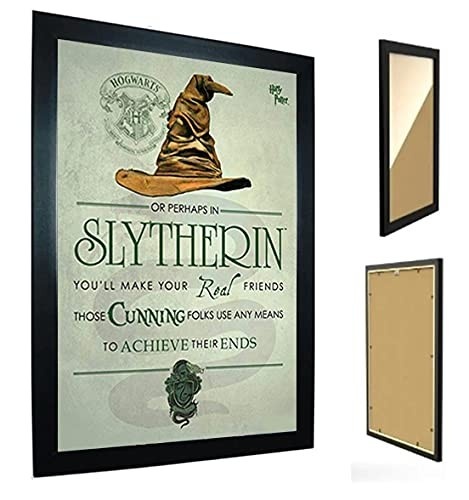 Quadro com Moldura Harry Potter Sonserina Slytherin - Decoração Mágica para Fãs