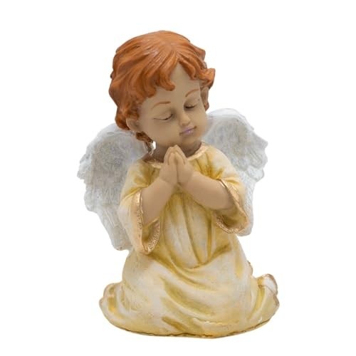 Anjo da Guarda Menino Rezando 15 cm em Resina - Decoração e Proteção Divina
