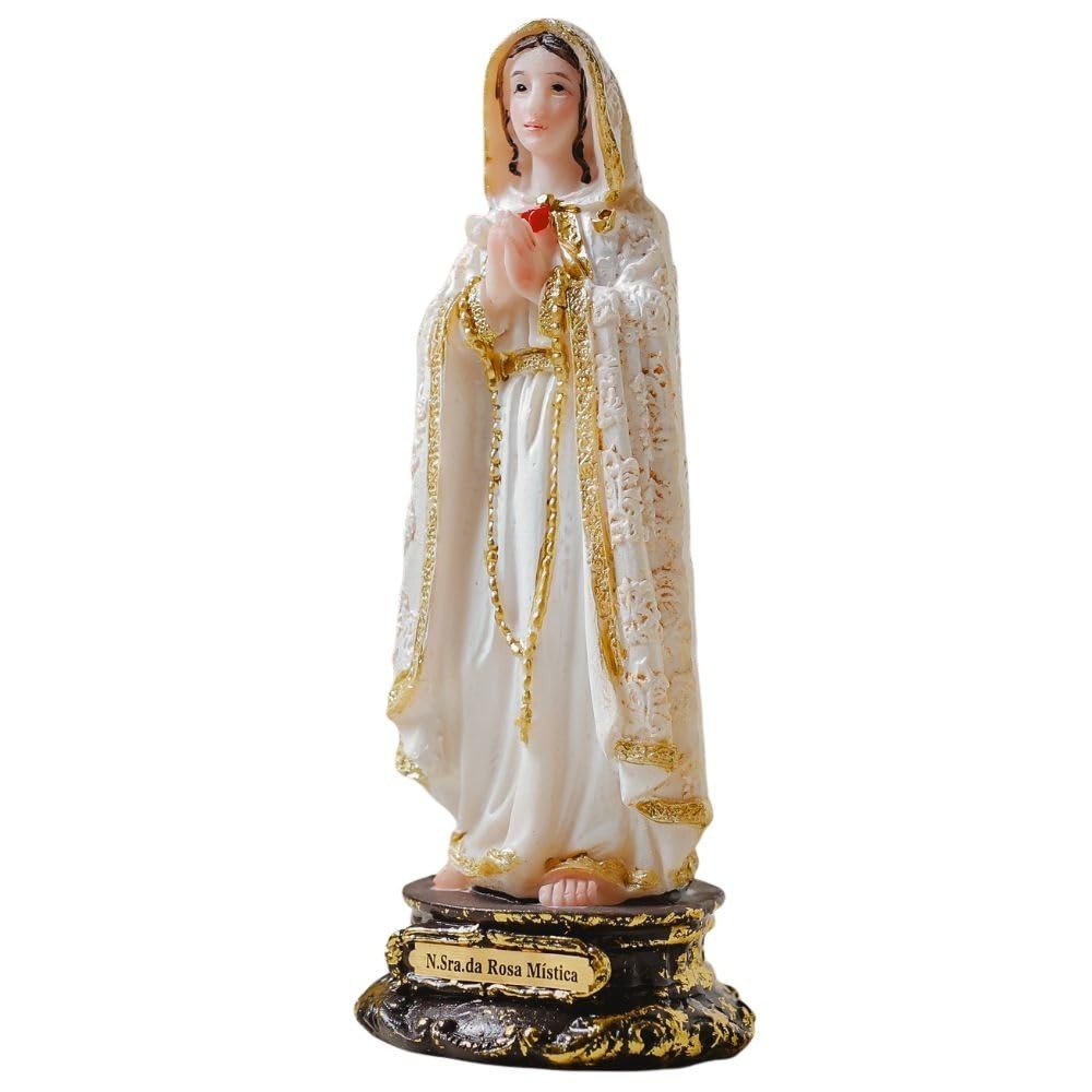 Imagem Nossa Senhora Rosa Mística 12,5cm em Resina - Decoração e Fé