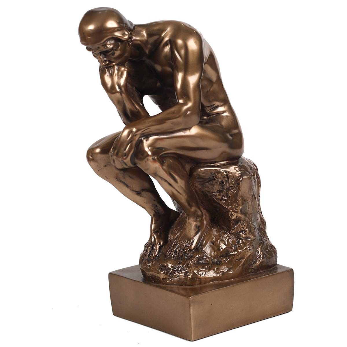 Estátua do Pensador em Bronze - Coleção Premium 30,5 cm | Decoração de Arte para Casa e Escritório