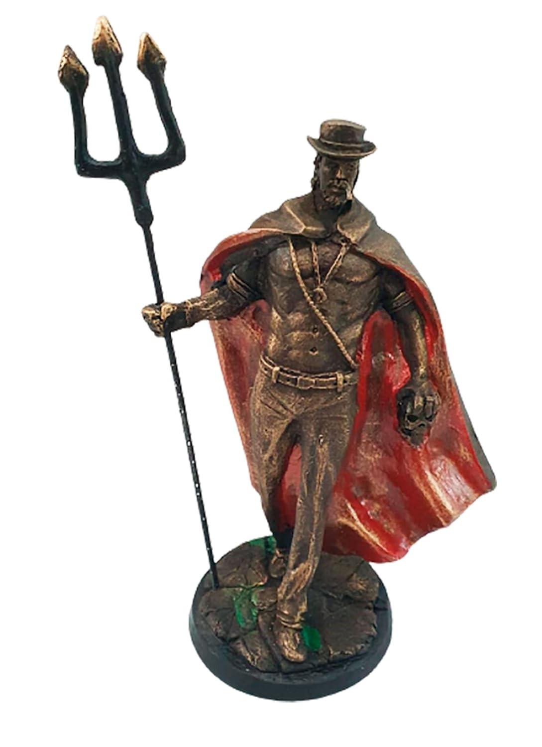 Imagem de Exu Tranca Rua em Resina 24cm - Estátua Sagrada para Decoração e Proteção