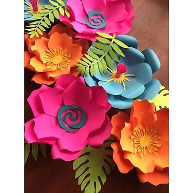 Decoração Moana: Kit de Flores Vibrantes!
