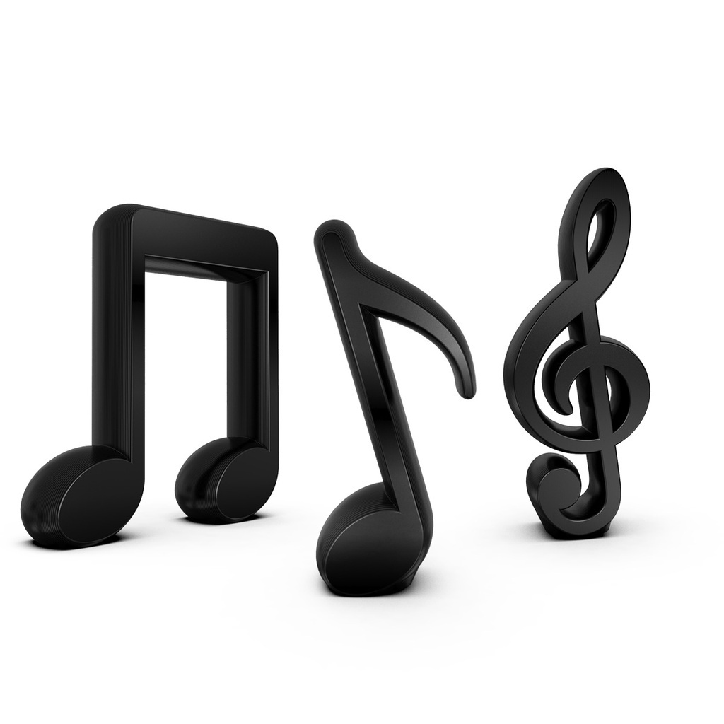 Decoração Musical Notas Clave Sol e Concheia