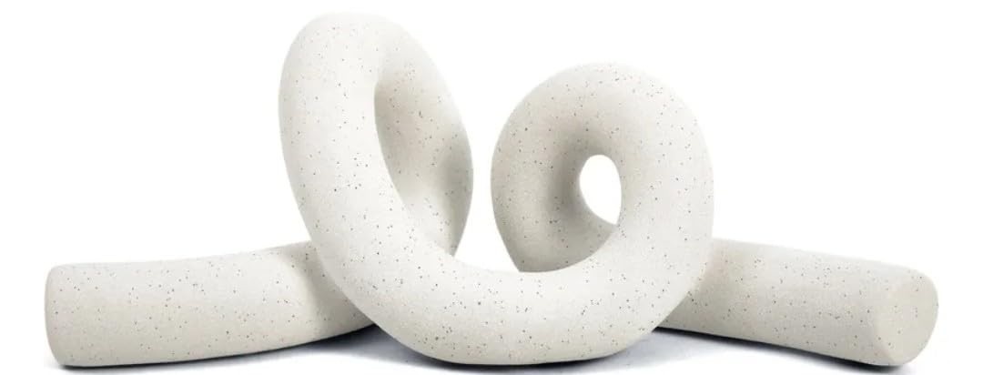 Escultura Nó em Cerâmica Off White MART - Decoração Moderna e Elegante