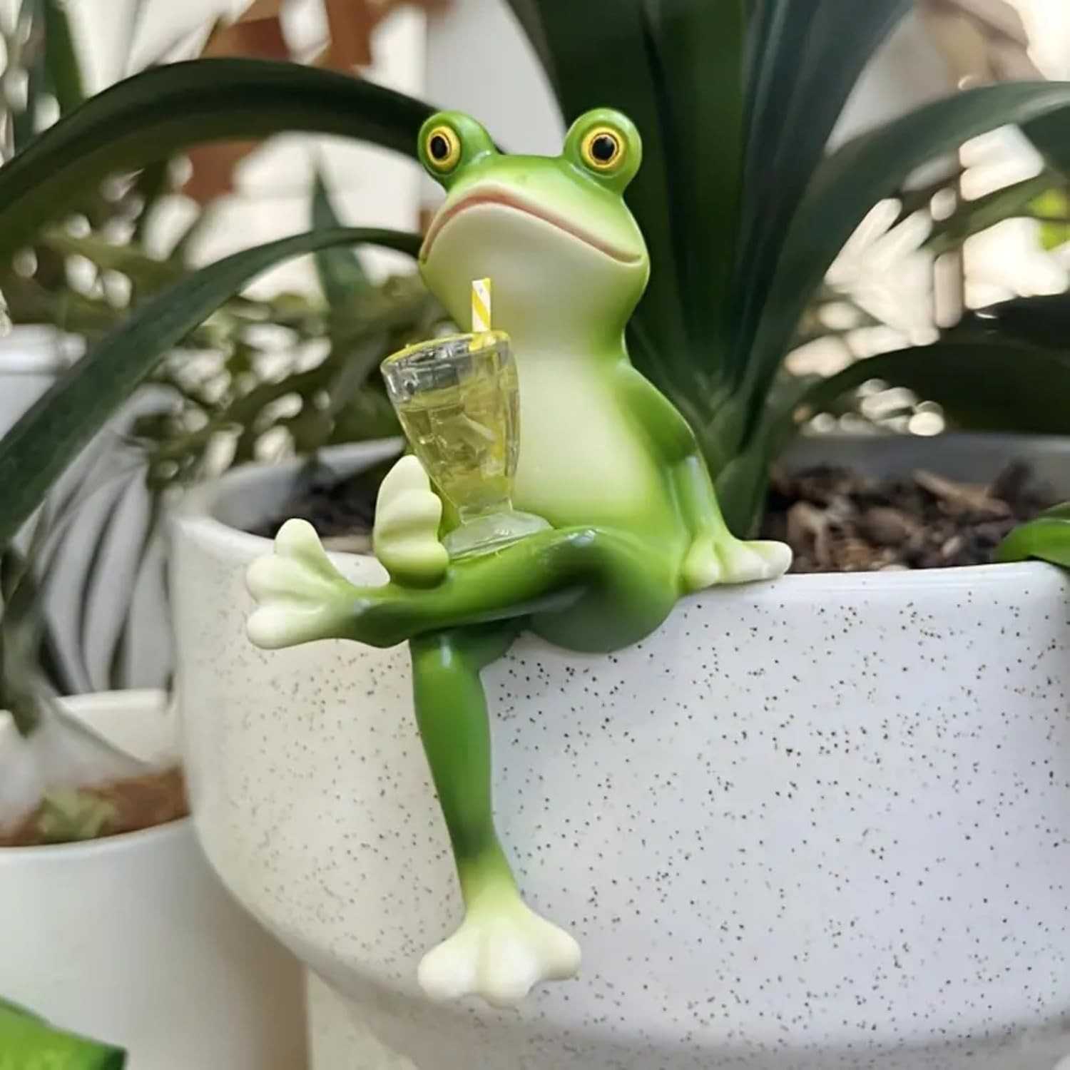 Estatuetas de Sapo em Miniatura - Decoração Encantadora para Vasos e Jardins