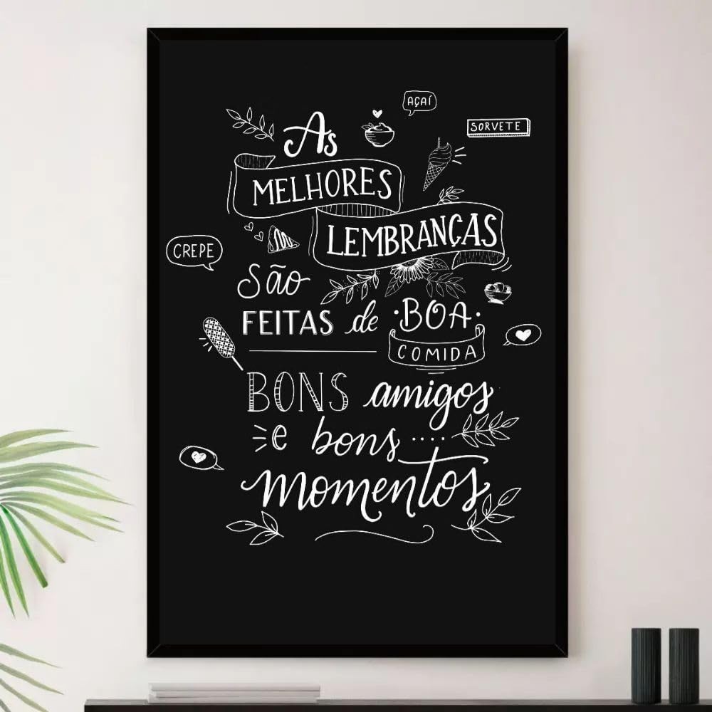 Quadro Decorativo Área Gourmet com Moldura Premium 23x33cm - Lembranças Amigos