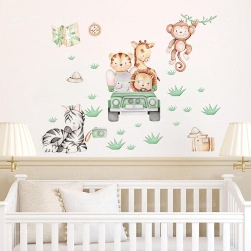 Adesivo Infantil Decorativo Safari Lavável - Design Criativo para Quarto Kids