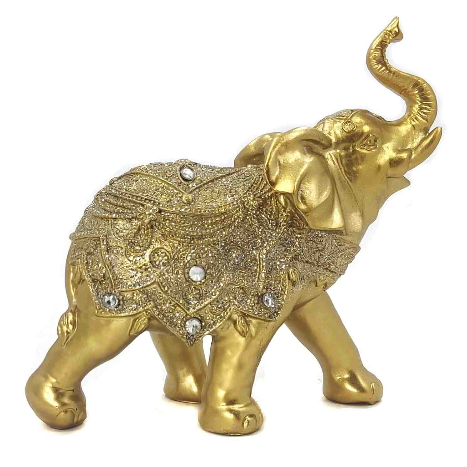 Elefante Decorativo em Resina Indiano - Simbolo de Sabedoria e Sorte - Modelo K300