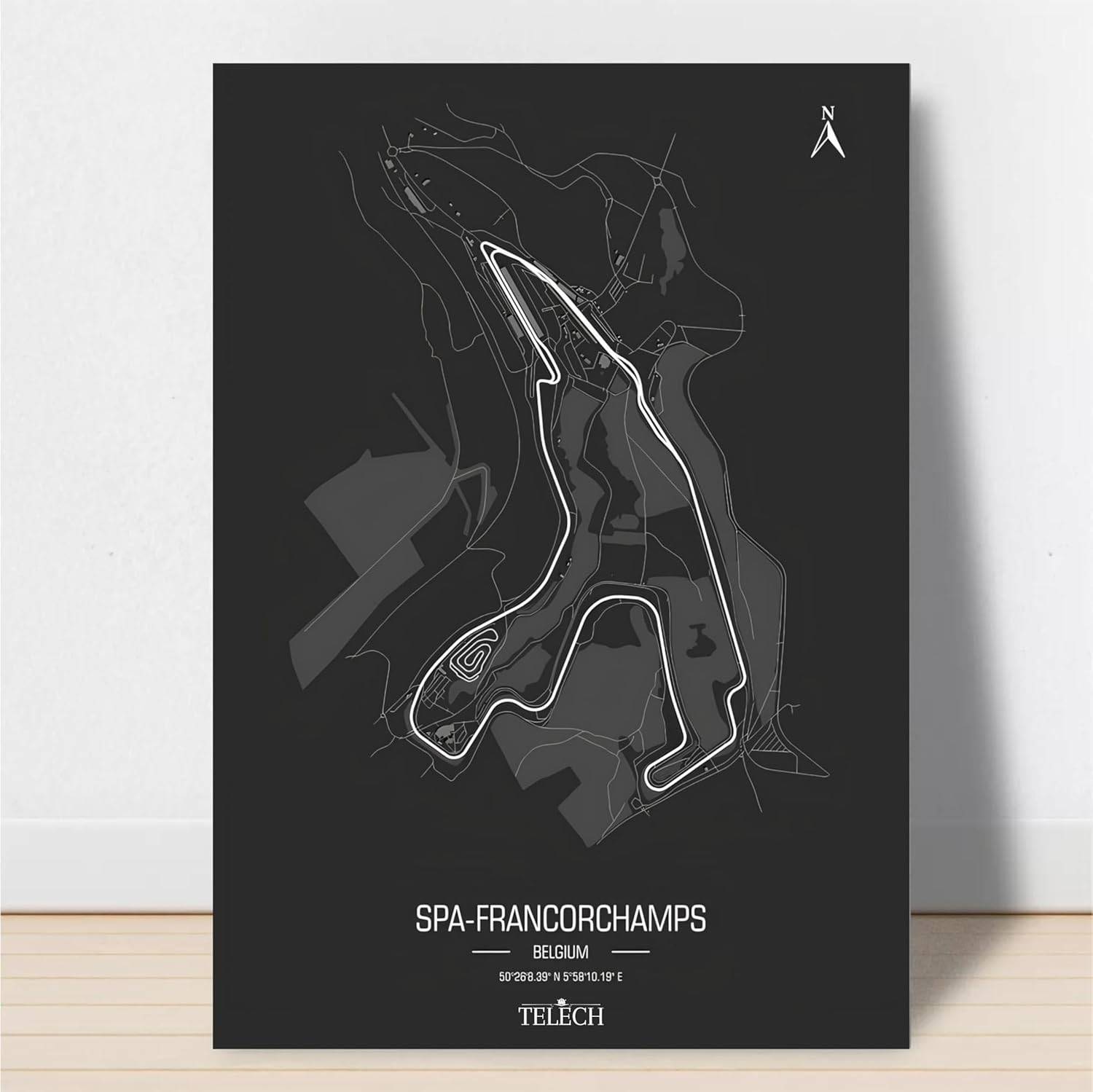 Quadro Decorativo Spa-Francorchamp Bélgica - Pista de GP em Arte (28x20cm)
