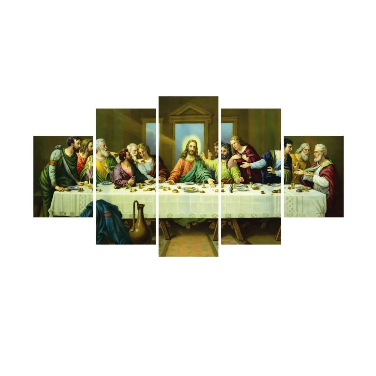 Quadro Decorativo Santa Ceia - Arte Religiosa para Sala com Estilo e Espiritualidade