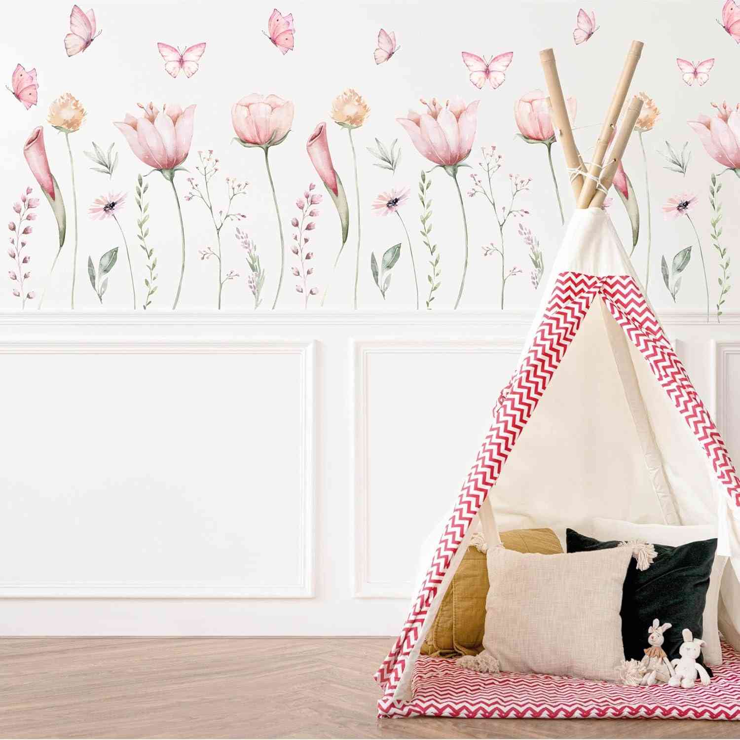 Adesivo de Parede Floral Encantador - Decore com Estilo e Charme Natural
