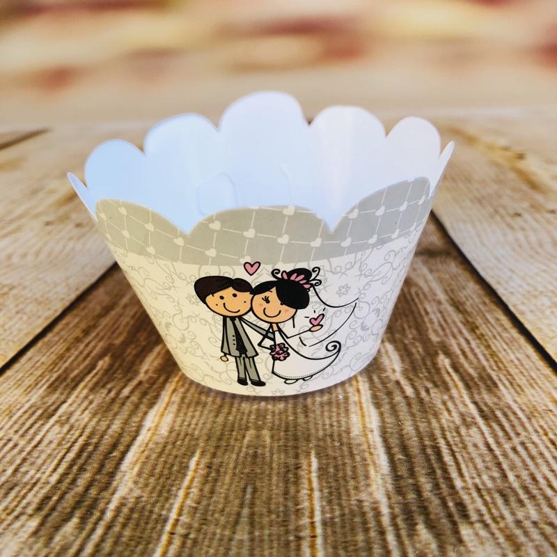 Decore Seus Cupcakes: Kit Saia Noivinhos