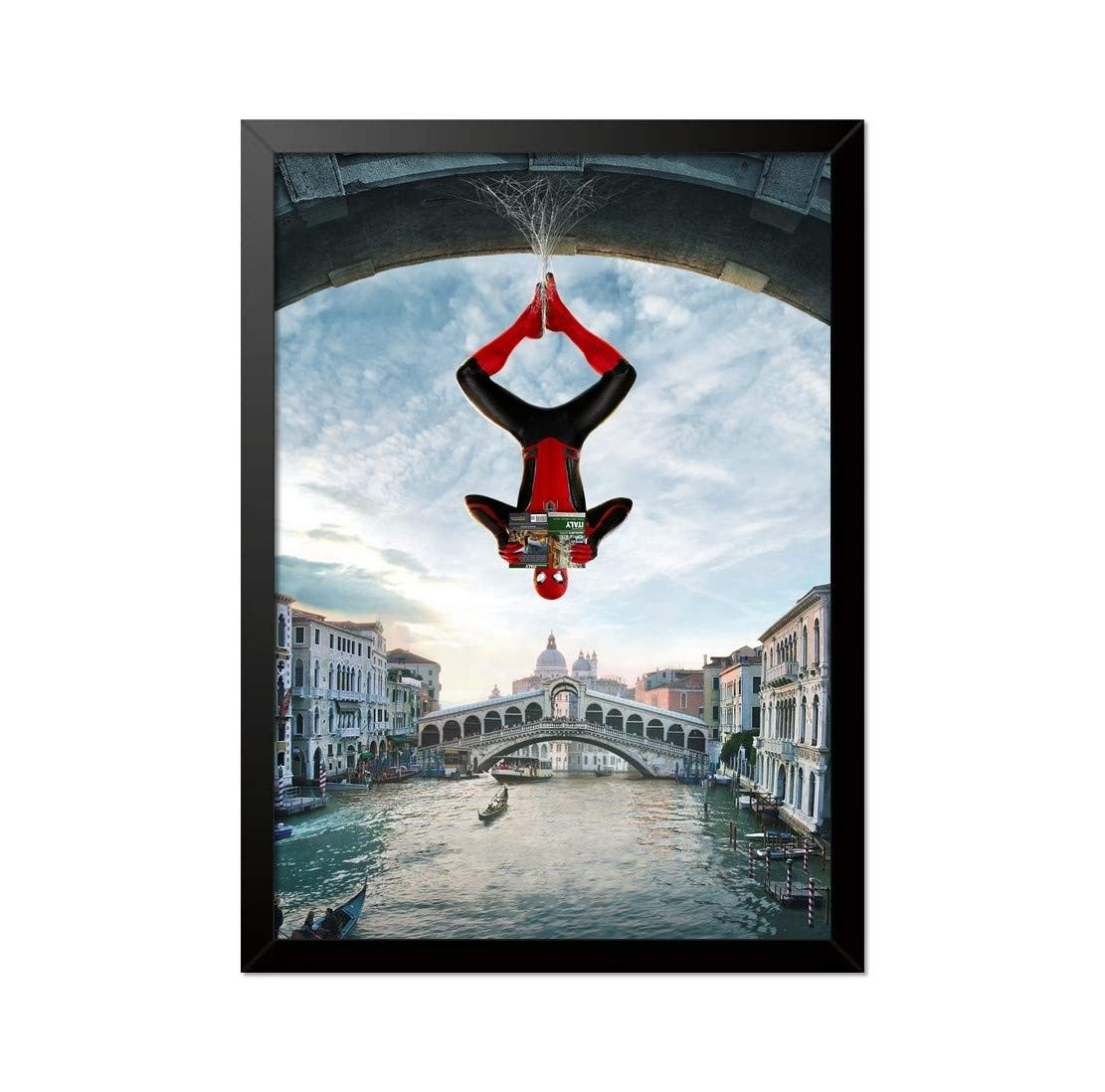 Quadro Poster Homem Aranha Ponte 33x23cm - Decore com Estilo Super Heróico