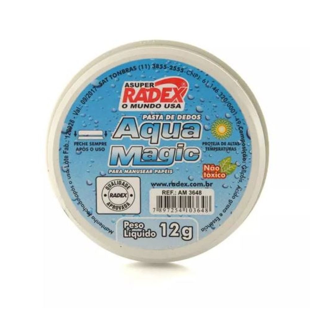 Molha Dedo Aqua Magic 12g Radex - Hidratação Profunda para Mãos Secas