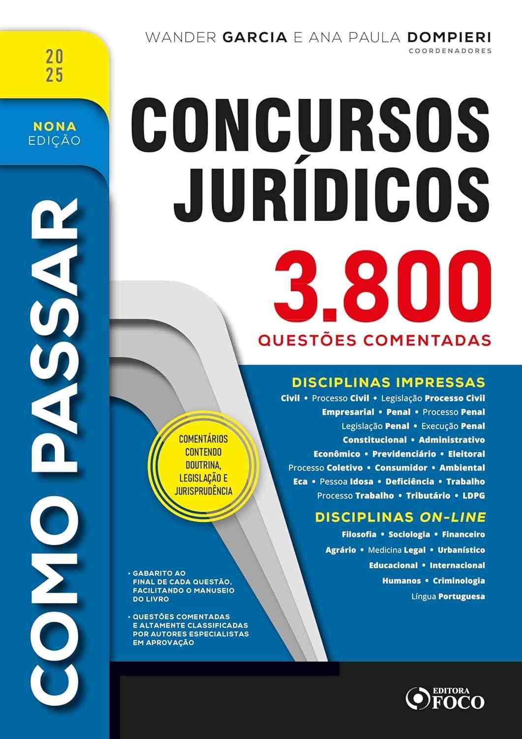 Conquiste Seu OAB: 3.800 Questões Comentadas 9ª Ed 2025 - Preparação Definitiva