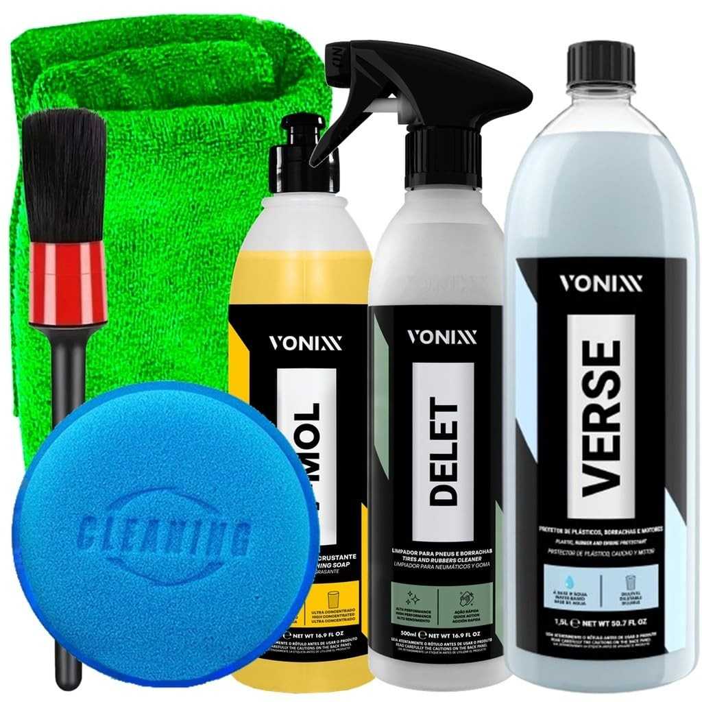 Kit Completo Vonixx Verse + V-Mol + Delet: Estética Automotiva Profissional Karbox