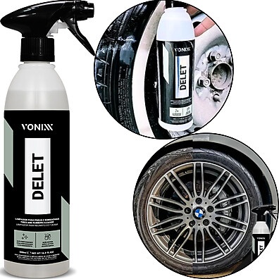 Delet Limpador Vonixx 500ml – Limpeza Profunda em Pneus e Borrachas