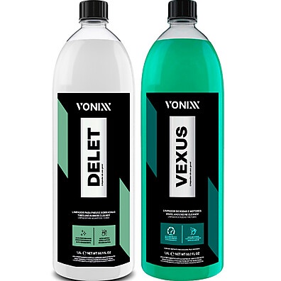 Delet & Vexus: Kit Limpeza Pneus e Motor Vonixx 3L
