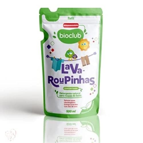 Refil Lava Roupinhas Sache 500ML Bioclub Hipoalergênico - Limpeza Suave e Segura para Roupas Delicadas