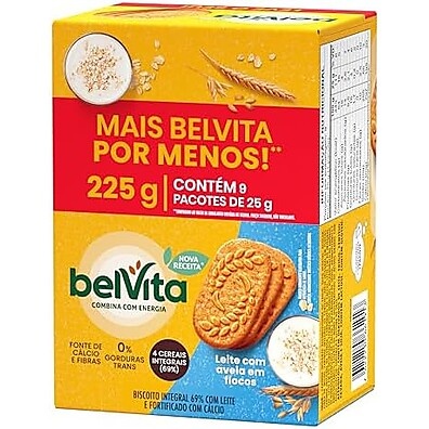 Belvita Leite e Aveia: Delícia Econômica 225g