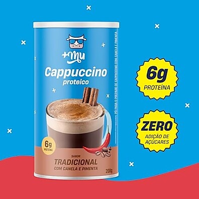 +Mu Cappuccino: Whey Protein Delicioso 200g