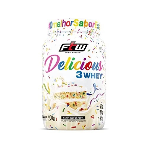 FTW DELICIOUS 3 WHEY - FTW – SABOR BOLO DE FESTA – 900g