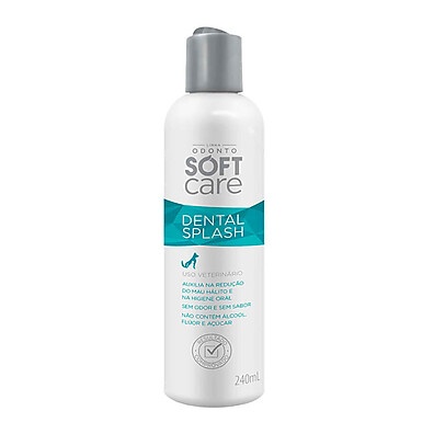 Dental Splash Soft Care 240mL: Higiene Oral para Cães e Gatos