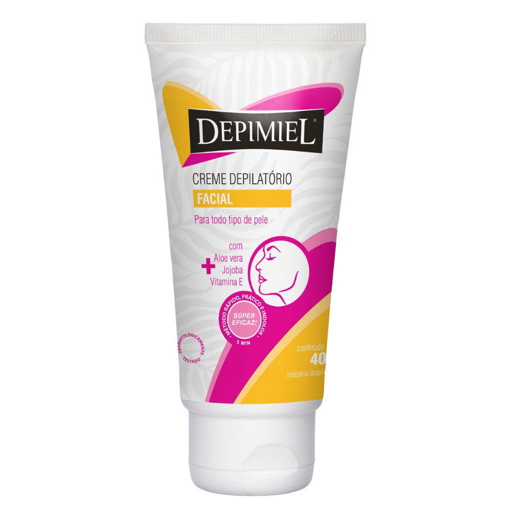 Depilação Facial Suave: Creme Depimiel Aloe Vera + Vitamina E