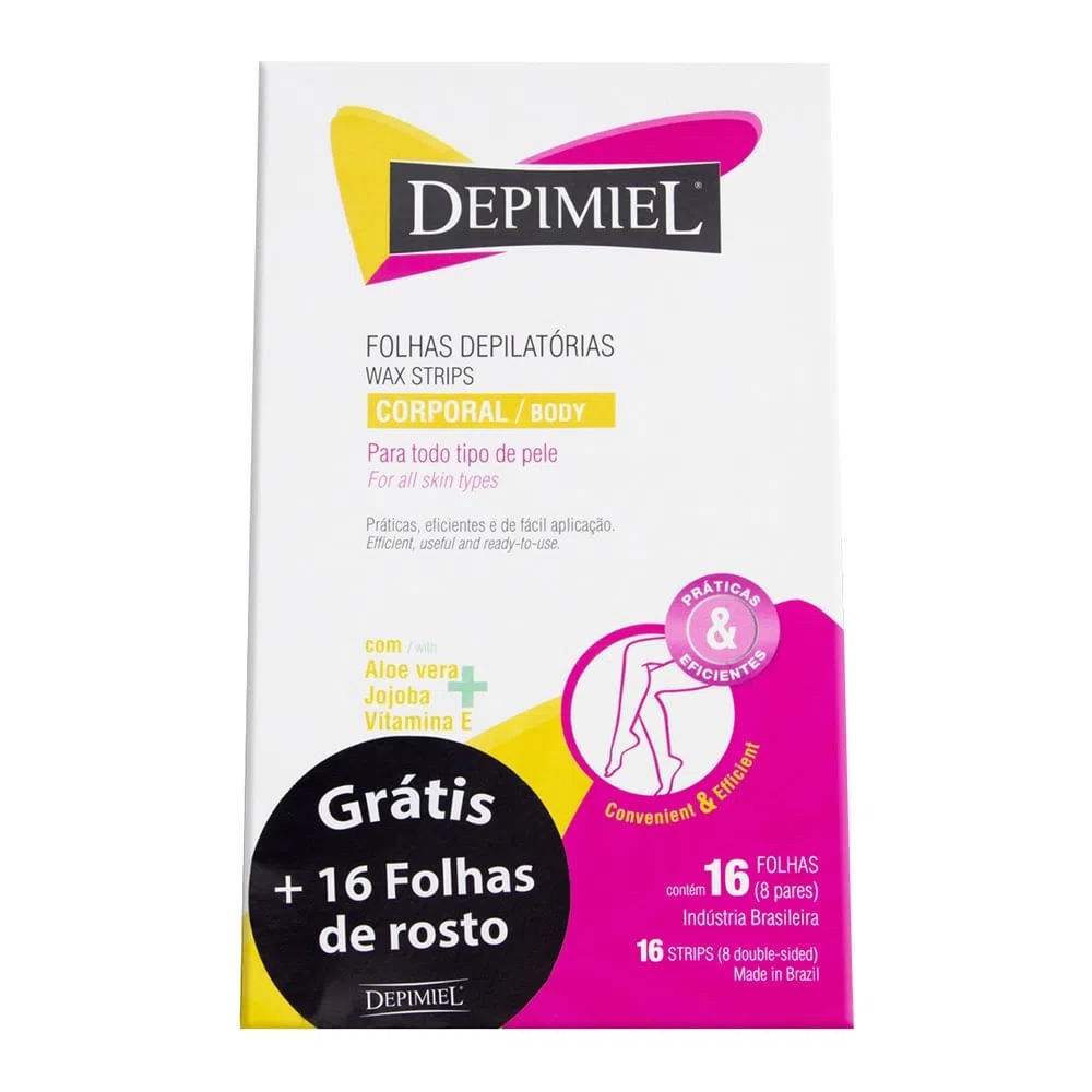 Depilação Fácil: Folhas Depimiel Corporal com 16 Unidades