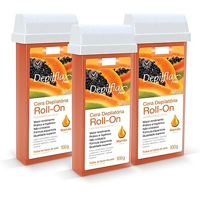 Depilação Roll-on Depilflax Mamão: Pele Lisa e Hidratada!