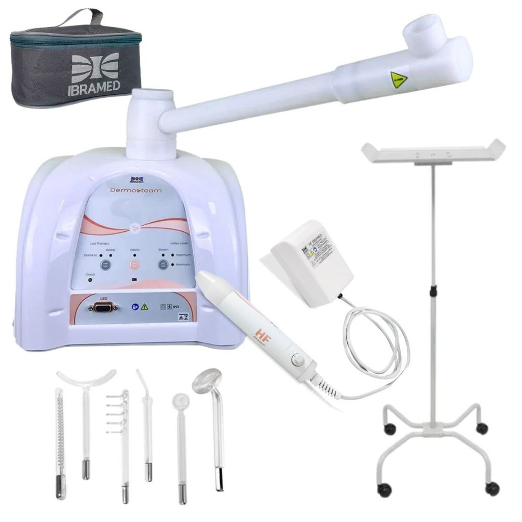 Dermosteam LED + HF Ibramed: Kit Completo!