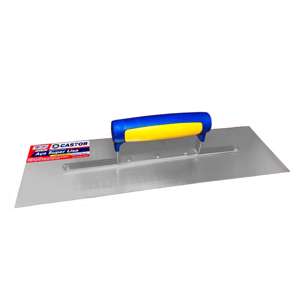 Desempenadeira de Aço 12x40 cm Cabo Plástico - Castor: Alta Durabilidade e Conforto