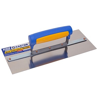 Desempenadeira Inox Castor 12x30cm: Nivele com Precisão!