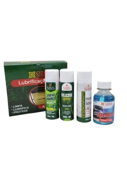 Kit Essencial Limpeza e Manutenção Automotiva: Limpa Parabrisa, Desengripante, Silicone e Graxa Branca