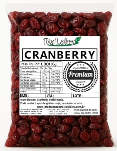 Cranberry Desidratada (1,001kg)