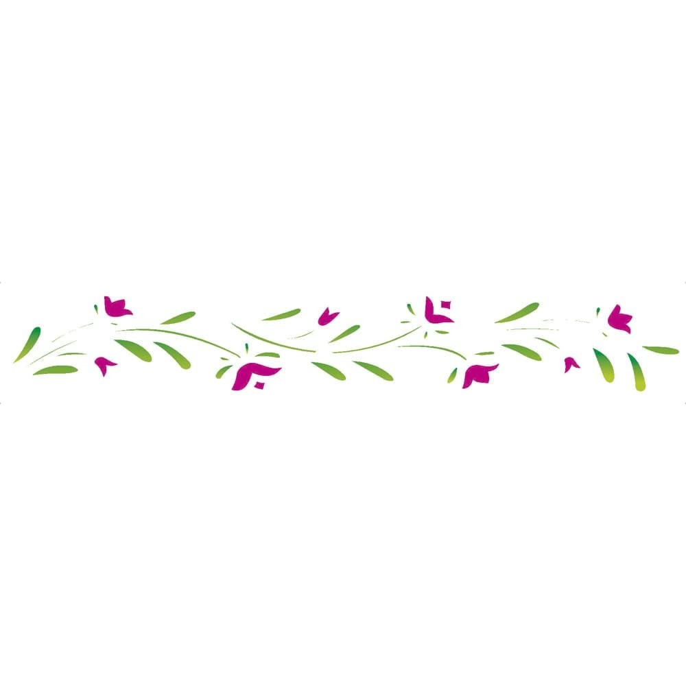 Stencil de Acetato para Pintura - 195 Papoulas | Design Elegante 04 x 30 cm