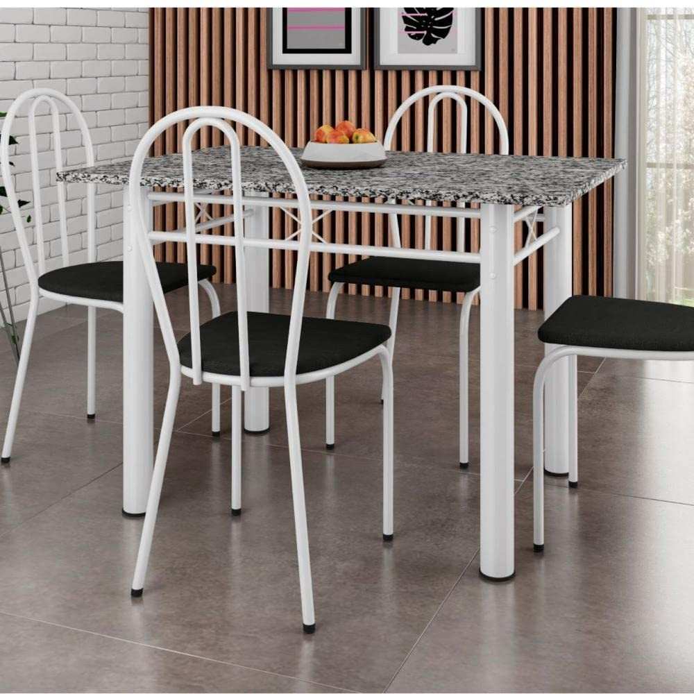 Conjunto Mesa e 4 Cadeiras Monique - Design Moderno e Conforto para sua Casa