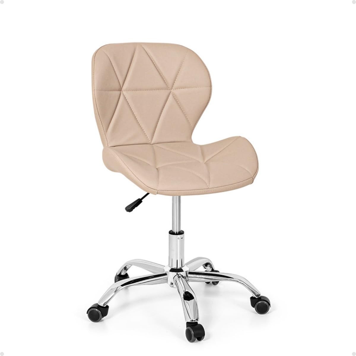Cadeira Office Eiffel Slim Base Giratória Nude - Design Moderno e Conforto Ergonômico